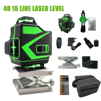 16 Lines 4D Laser Level Green Line Self-Leveling 360 Horizontal And Vertical Super Powerful Laser Level Green Beam Laser Level