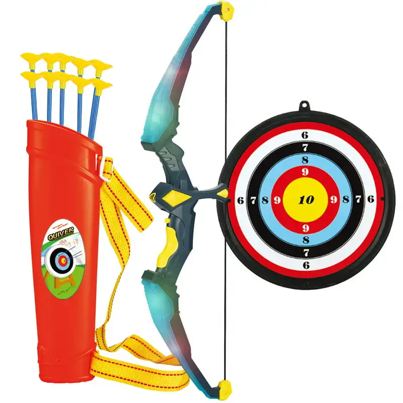 

. New Design LED Light Up Sport Toys Archery Set with Arrows Target & Quiver for Kids, 10 Suction Cup Arrows Bow & Arrow Toy for