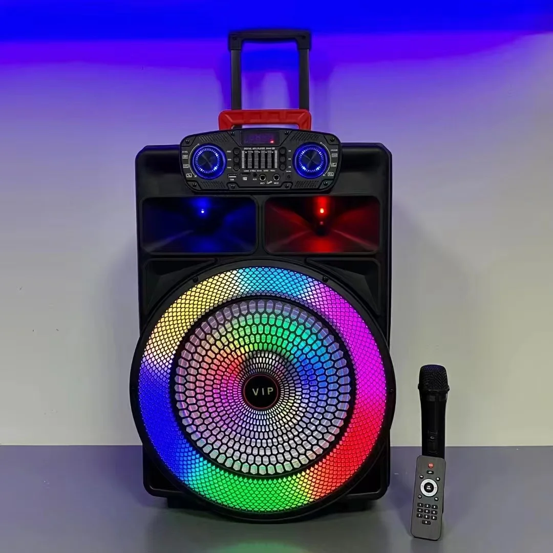 

15-дюймовая Беспроводная Bluetooth-колонка, Портативная колонка RGB, Цветовая подсветка, уличная Колонка 50 Вт, большая басовая колонка, Hi-Fi стерео сабвуфер