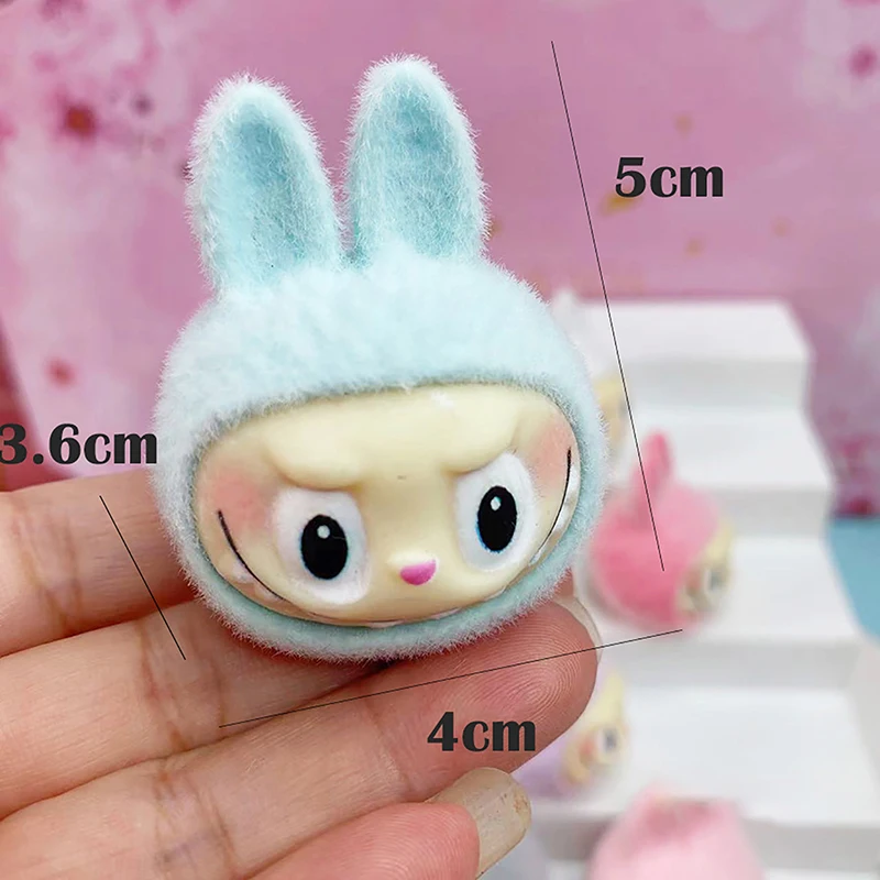 1 шт. новая флокированная мини-кукла с головой кролика Labubu милая игрушка