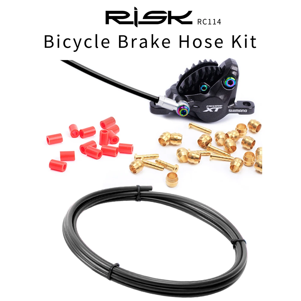 

RISK Bike Hydraulic Disc Brake Hose Oil Needle Set for BH59/SRAM/Magura MTB Bicycle Oil Tube Pipe Insert Olive Bike Accessories