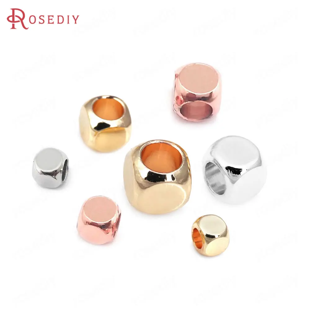 40 шт., латунные бусины для браслета, 2/2,5/3/4/5/24 к