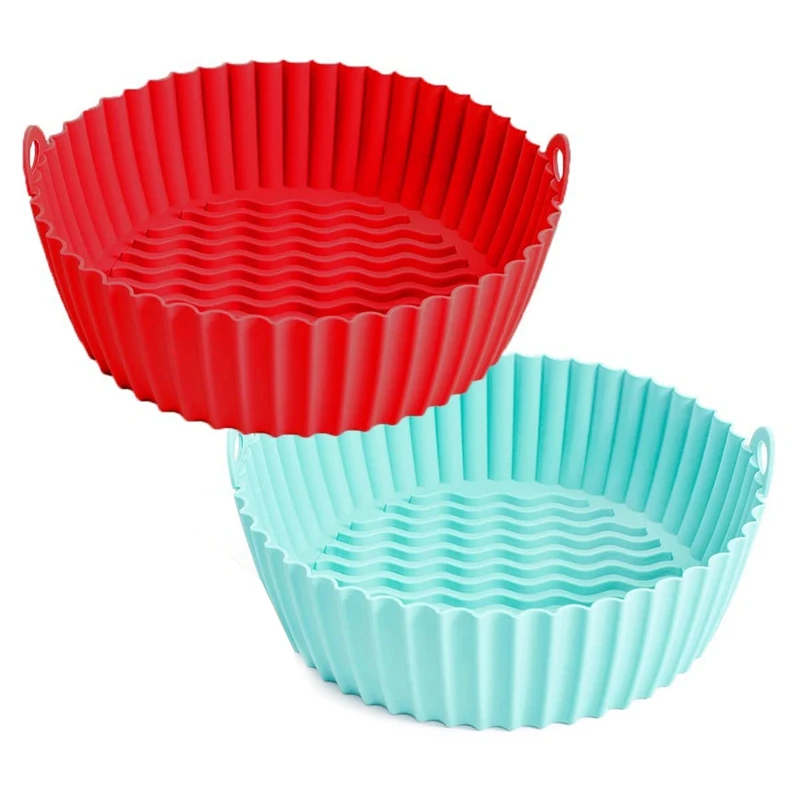 

2Piece Easy Cleaning 7.5 Inch Air Fryer Silicone Pot Air Fryer Silicone Liners Basket