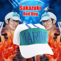 fashion sunhat anime one piece sakazuki red dog cosplay hat adult unisex admiral akainu sun hats new baseball cap accessories