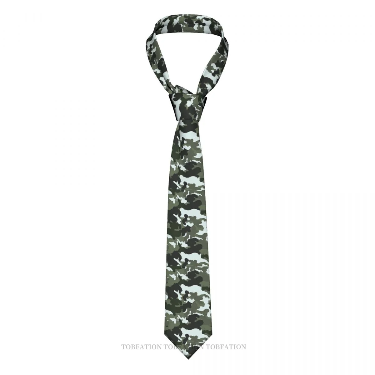 

Army Camouflage Pattern Set Classic Men's Printed Polyester 8cm Width Necktie Cosplay Party Accessory