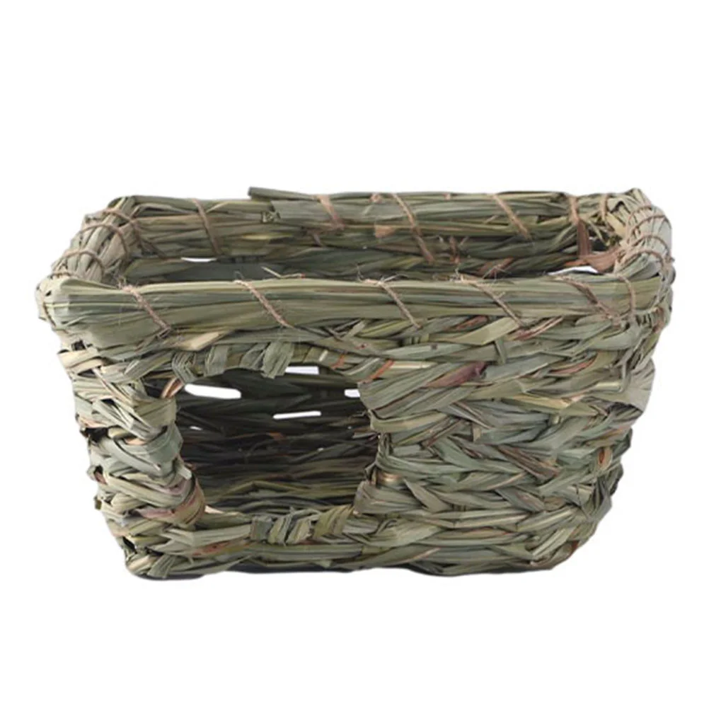 

Woven Hut Pet House Hay Rabbit Straw Grass Hand Small Resting Sleeping Hutch Animal Hideaway Cage Seagrassplayhouse Comfortable