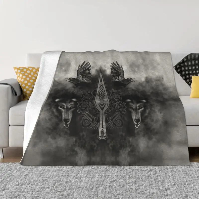 

Одеяло Gungnir с 3D принтом Одина, удобное мягкое Фланелевое зимнее покрывало для дивана, уличной спальни