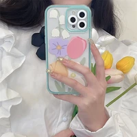 iphone case angel eyes protection camera 3 in 1 summer flower for iphone11 12 13 promax xs xr xmax transparent phone case