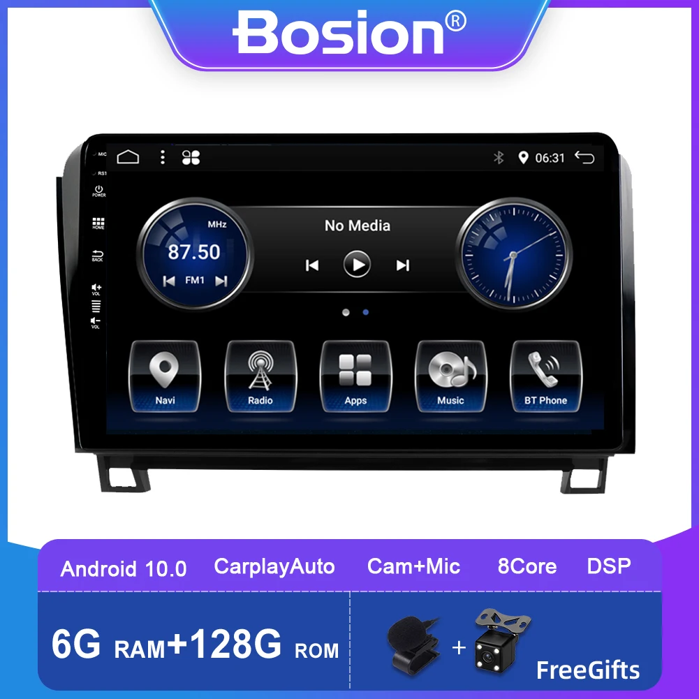 

6G+128G 2 Din Autoradio Car Stereo Multimedia Player Android 10.0 For Toyota Tundra/Sequoia GPS Navi Carplay DSP SWC USB RDS