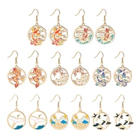 fashion enamel drop oil dragon fox cat fruit earrings for women cute exquisite cartoon animal earrings girls party jewelry gift