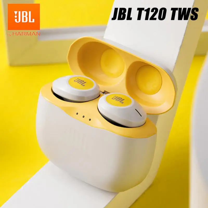 100% Original JBL T120TWS True Wireless Bluetooth Earphones 120 TWS Stereo Earbuds Bass Sound Headphones Headset Earbud With Mic