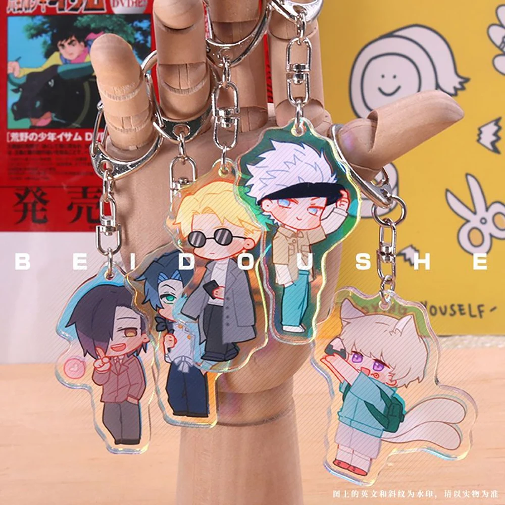Jujutsu Kaisen Laser Shiny Pendant Gojo Satoru Geto Suguru Fushiguro Megumi Okkotsu Yuta Kawaii Cute Anime Gift for Girls Fans