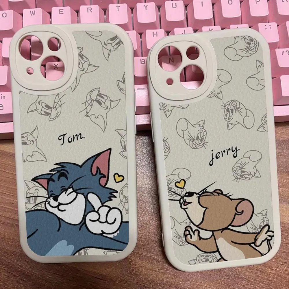 Мультяшный чехол для телефона T-toms и J-Jerrys Iphone 15 Pro Max 14 Plus 11 13 12 Mini X Xr Xs 7 8 Puls Se