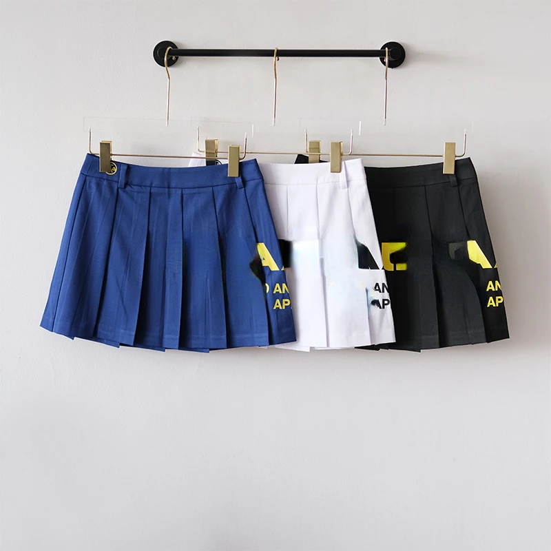 

2023 Korean Golf Fashion Versatile Pleated Skirt Sport Academy Style High Waist Short Skirt