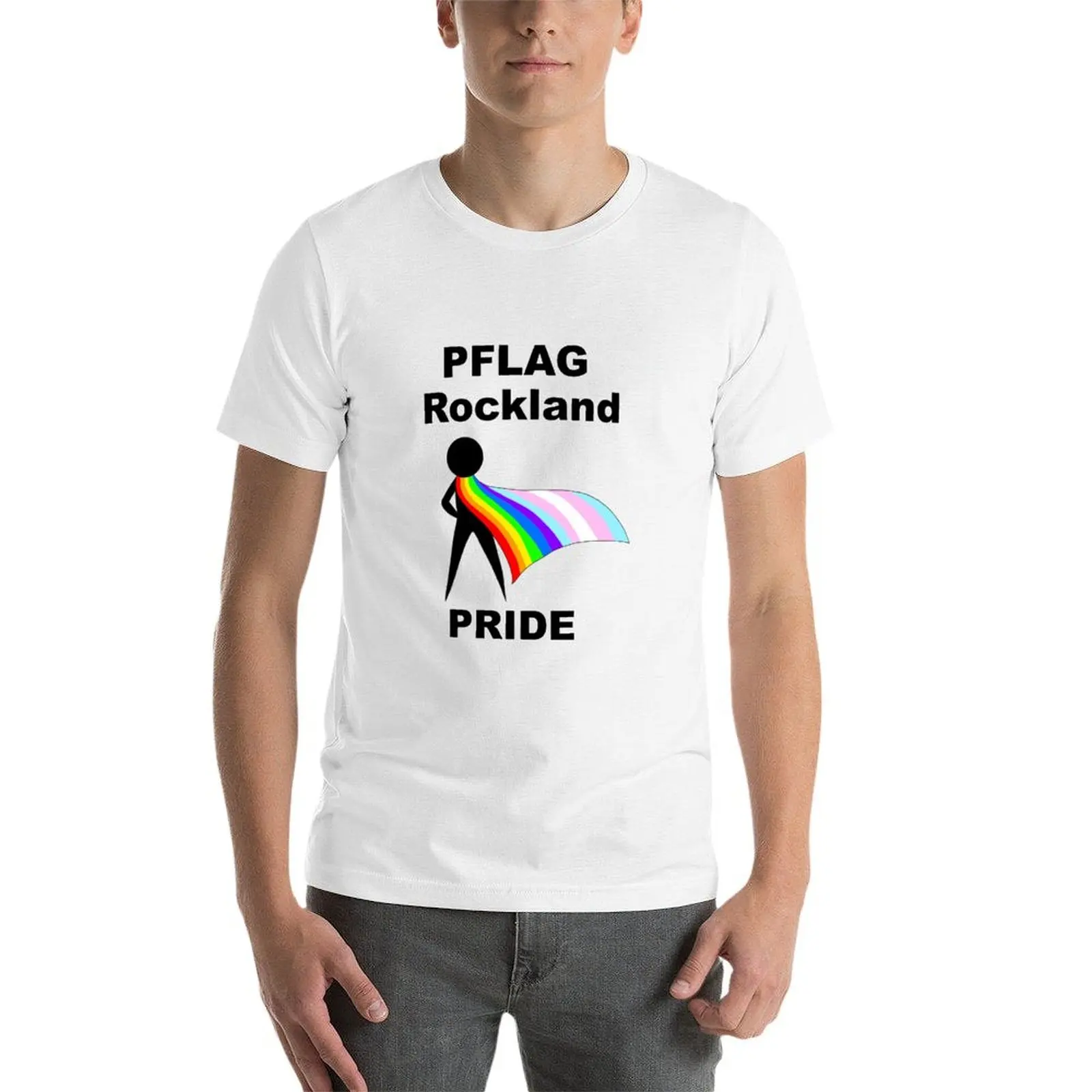 Фото Футболка PFLAG Rockland Pride, хлопковые футболки для мужчин, 100% хлопковые футболки с принтом для мужчин, мужская футболка с графическим рисунком, футболка №3