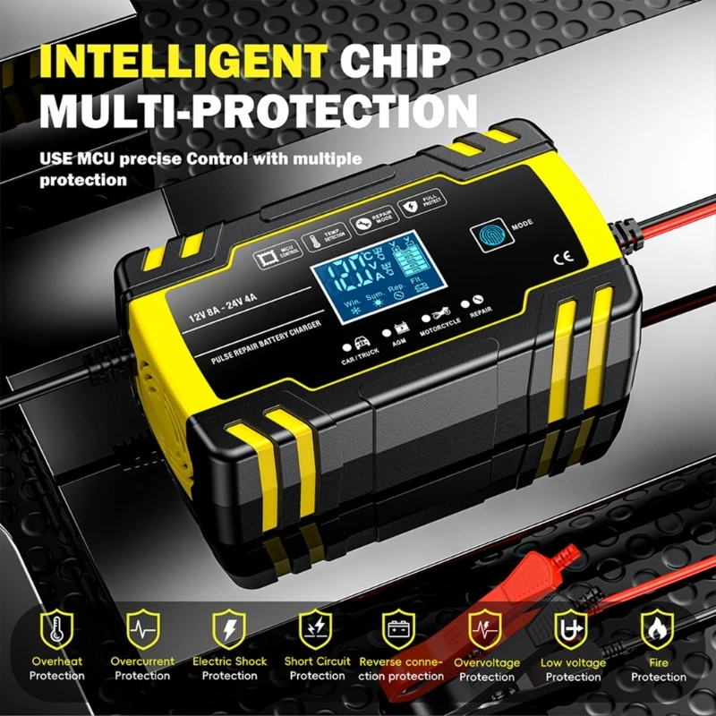 28 ГБ автомобильные зарядные устройства 12 В 24 импульсный ремонт цифровые SmartFast AGM