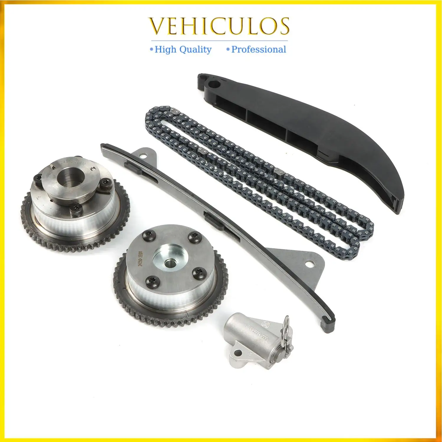 

1 комплект цепи ГРМ VVT 24350-2E011 24370-2E010 для Hyundai Kia Elantra Kona Soul Forte Cerato Tucson 2.0L 243502 E011