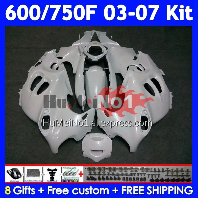 Комплект для SUZUKI KATANA GSXF600 GSXF Pearl White 600 750 115No.37 GSXF750 03 04 05 06 07 GSX600F 2003 2004 2005 2006 2007