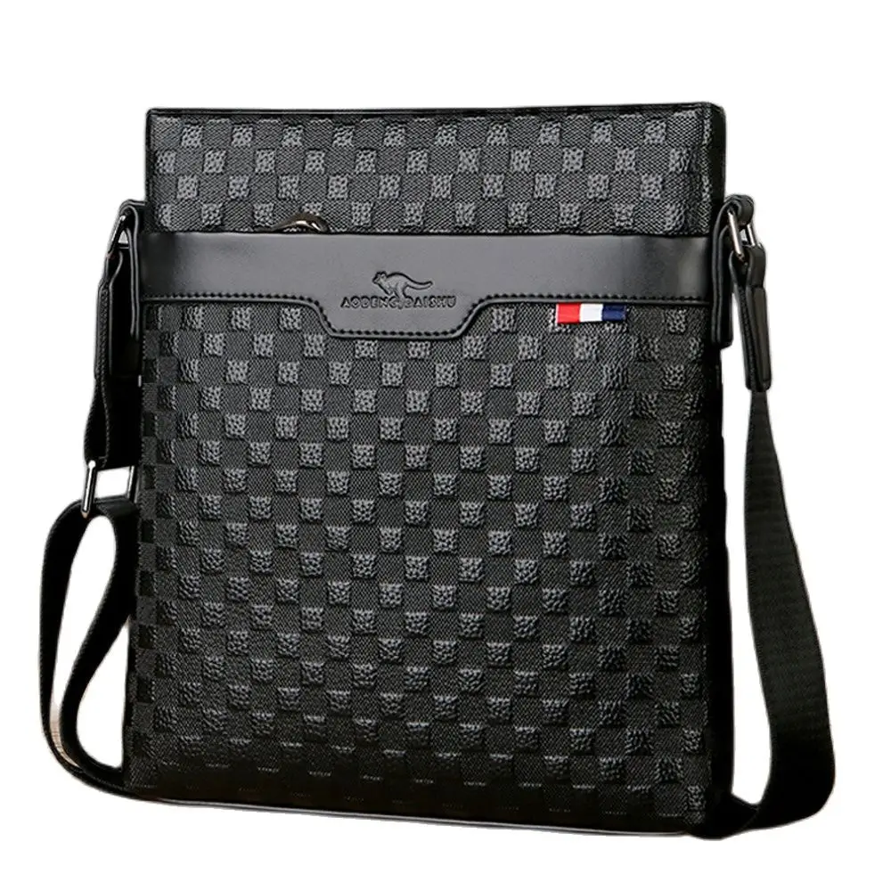 Luxury Vintage Mens Crossbody Messenger Bags Leather Business Casual Handbag Fashion Satchel Purse Cowhide Shoulder Bag For Men