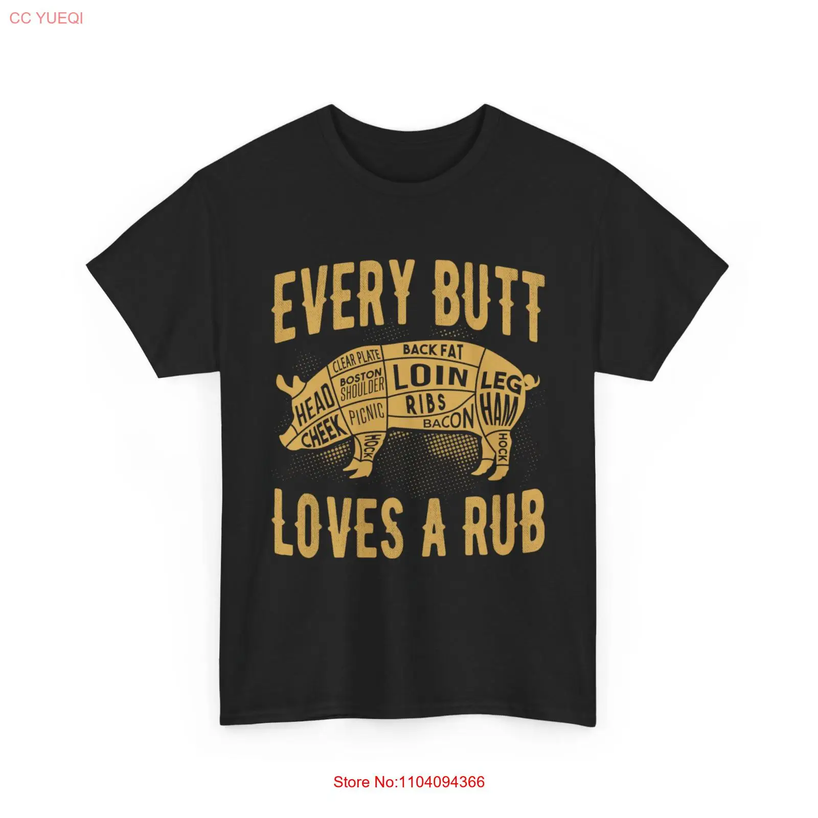 Забавный барбекю каждый поп любит натирает свинью свиной бекон гриль мужская