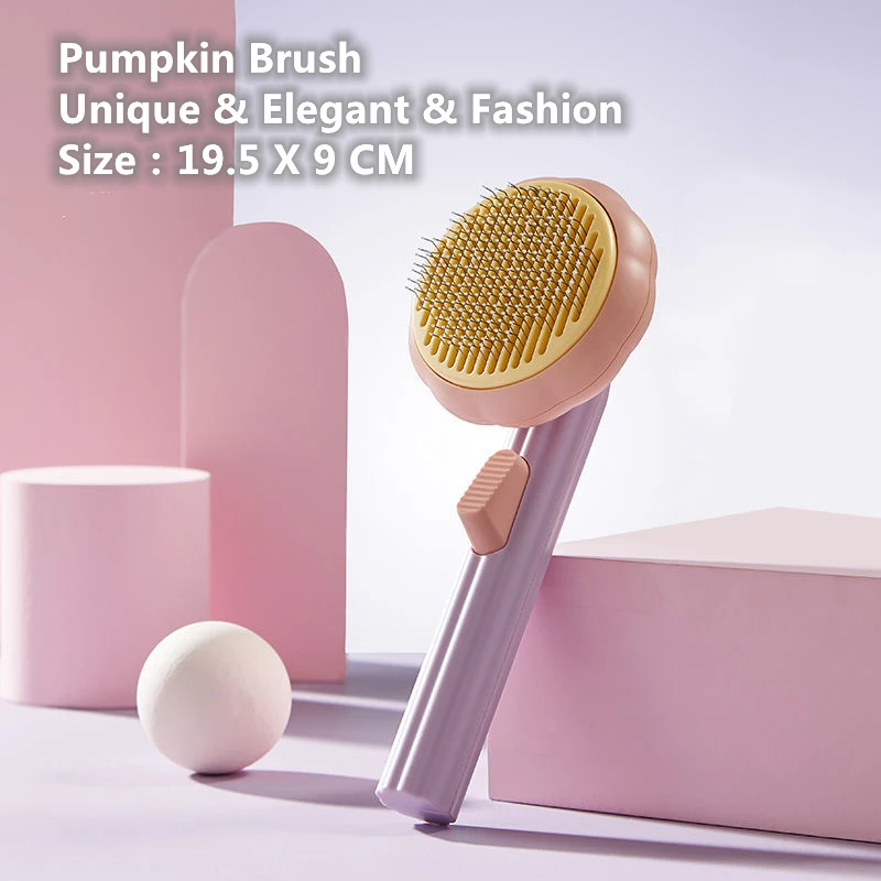 

Pumpkin Self-cleaning Comb Dog Cat Dog Rabbit Comb Tool Gently Remove Loose Primer Tangled Fur Cat Accessories