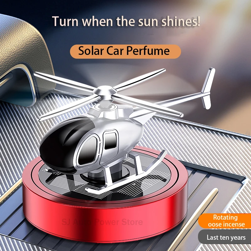 

Car Air Freshener Solar Helicopter Auto Flavoring Car Perfume Interior Accessories Propeller Rotating Fragrance Diffuse Supplies