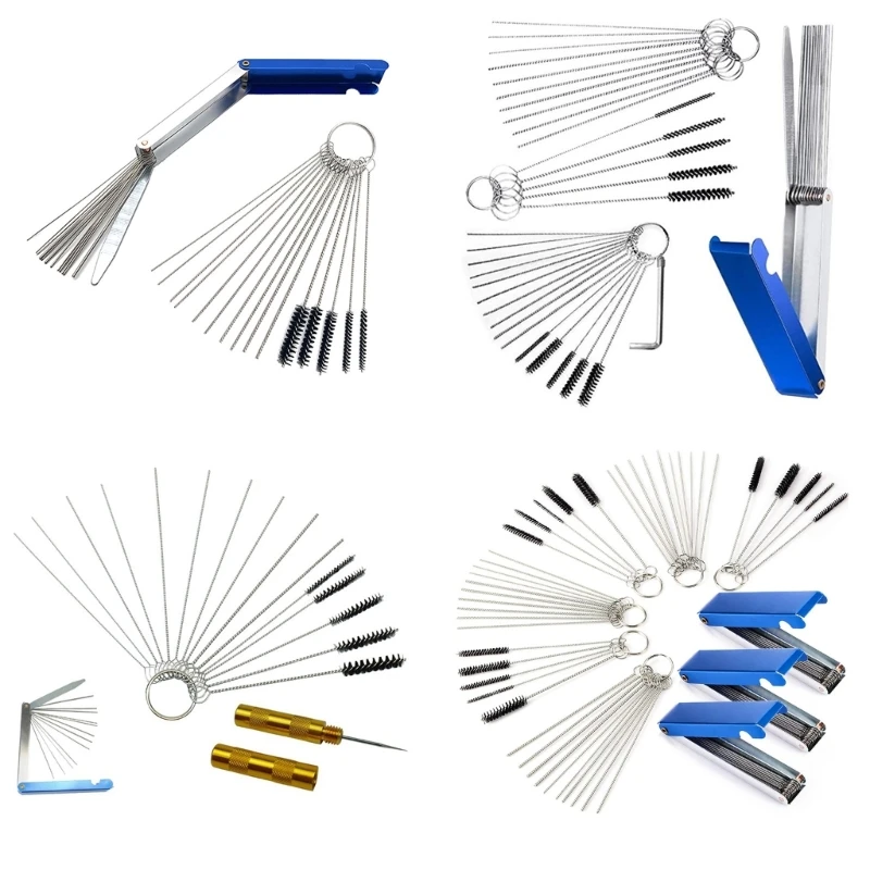 

Cleaner Set Carburetor Carbon Dirt Jet Remove Cleaning Needles Brushes Tools