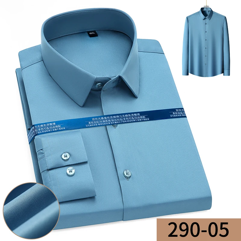 Nova camisa xadrez masculina de alta qualidade algodão botão colarinho de manga comprida camisa formal masculina negócio