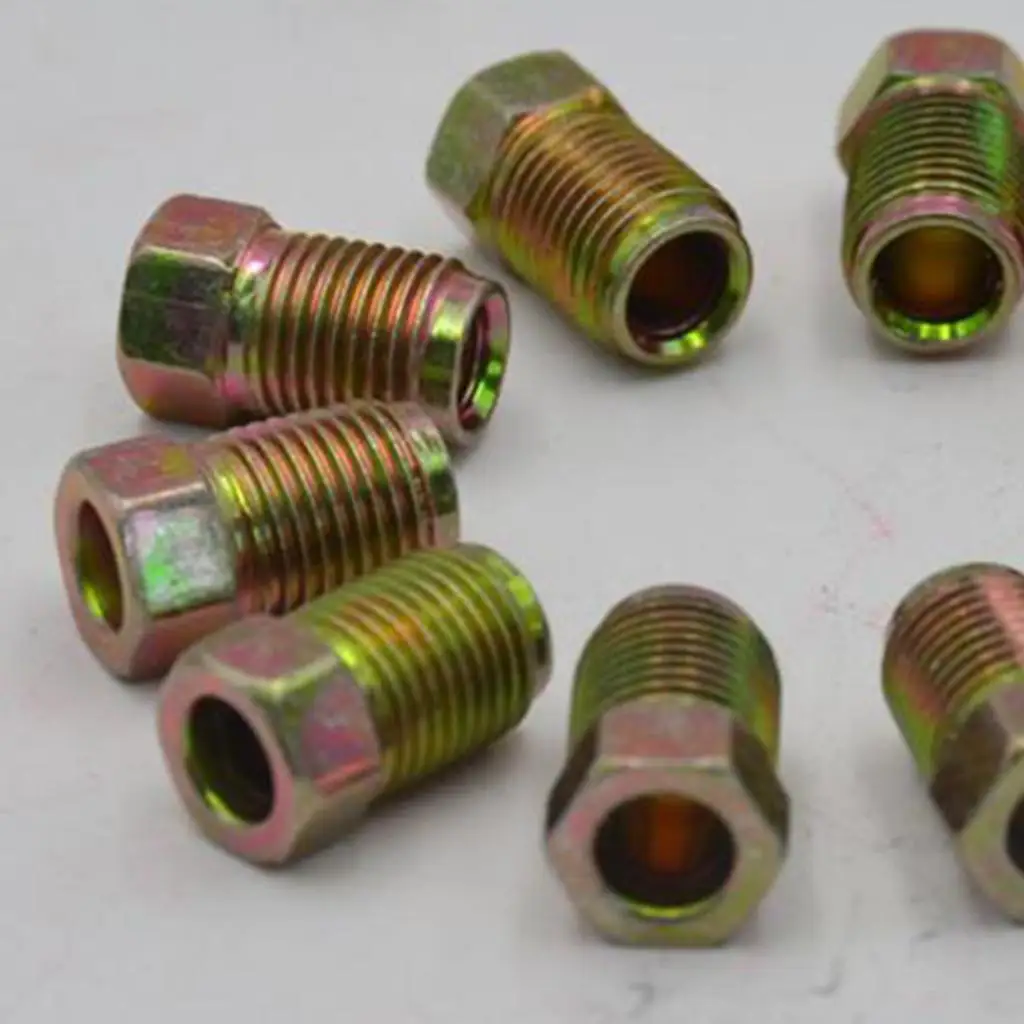 

2/3/5 10x 10mmx1mm Short Male Brake Pipe Nuts Screw for 3 16 Braking Steel Tube