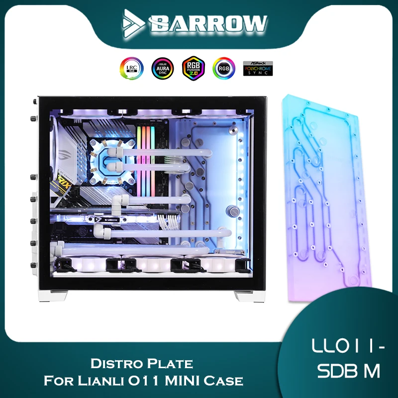 

Дистрибьюторная пластина Barrow для Lianli O11 MINI чехол, дефлектор водного пути, M/B Синхронизация 5В, LLO11-SDB м