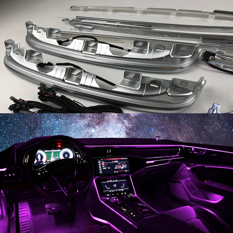 LED Interior Atmosphere Light For Audi A6 A6L C8 2018 up ambient light door Footwell original MMI control