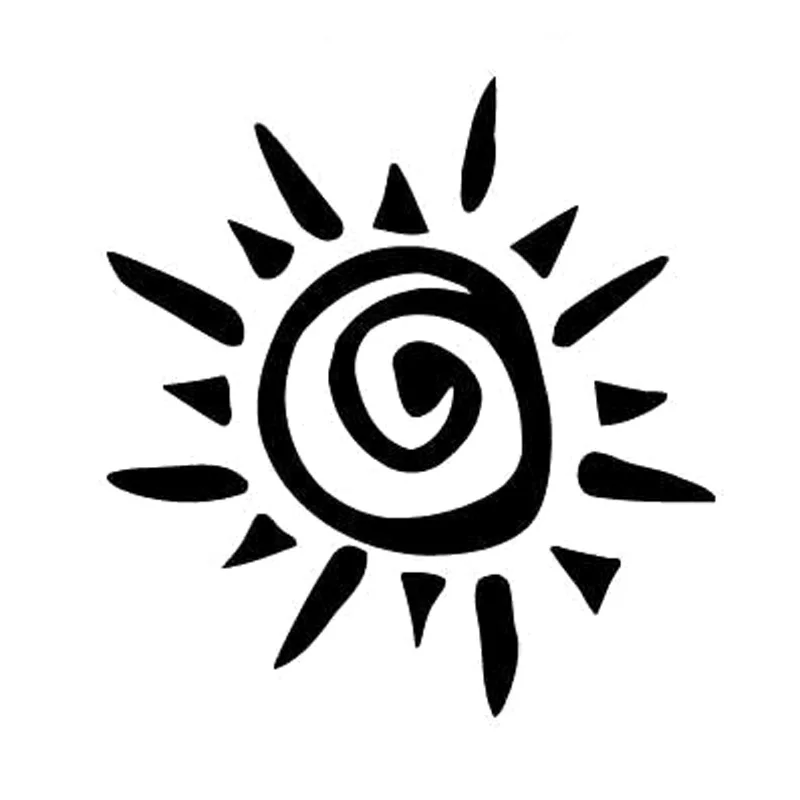 

Fashion Tribal Tattoo Sun Car Stickers Vinyl Waterproof Decal 13.6*14.3cm