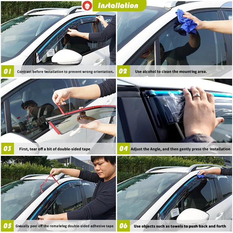 Фото Козырек на окно автомобиля для SKODA OCTAVIA Combi 2005-2021, тент, навесы, лобовое стекло, боковое окно, козырек от дождя, аксессуары, Стайлинг автомобиля №4