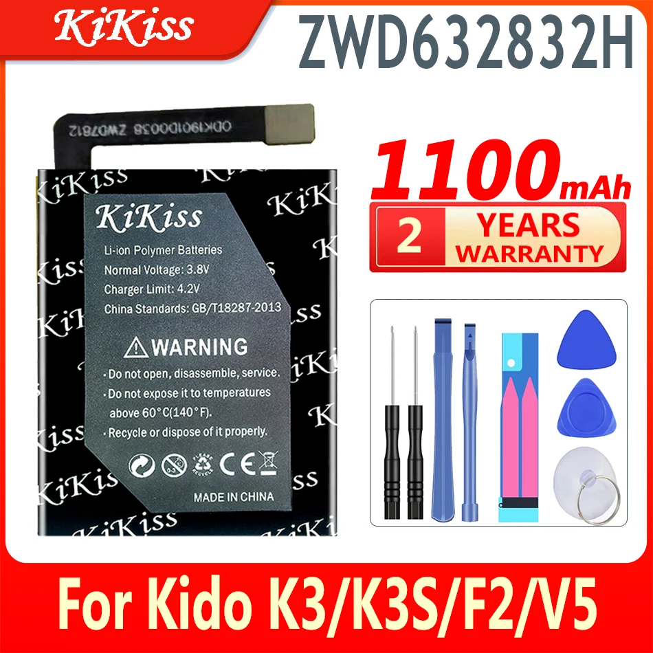 KiKiss Аккумулятор ZWD 632832 H 1100 мАч для 360 8X P1 W920 SE5 W901 W910 W907 W915/для Kido K3 K3S F2 V5 Bateria