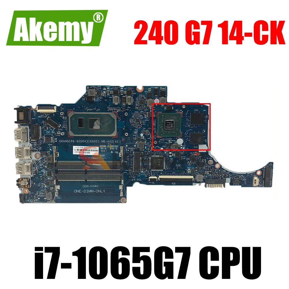 

For HP 240 G7 14-CK laptop motherboard mainboard 6050A3166001-MB-A02 with i7-1065G7 CPU 216-0915020 GPU UMA