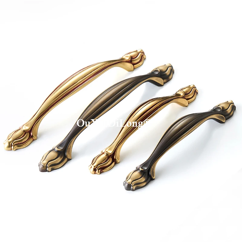 

Retro 4PCS Solid Pure Brass Antique Furniture Handles Drawer Pulls Cupboard Wardrobe Dresser Kitchen Shoe TV Cabinet Pulls Knobs