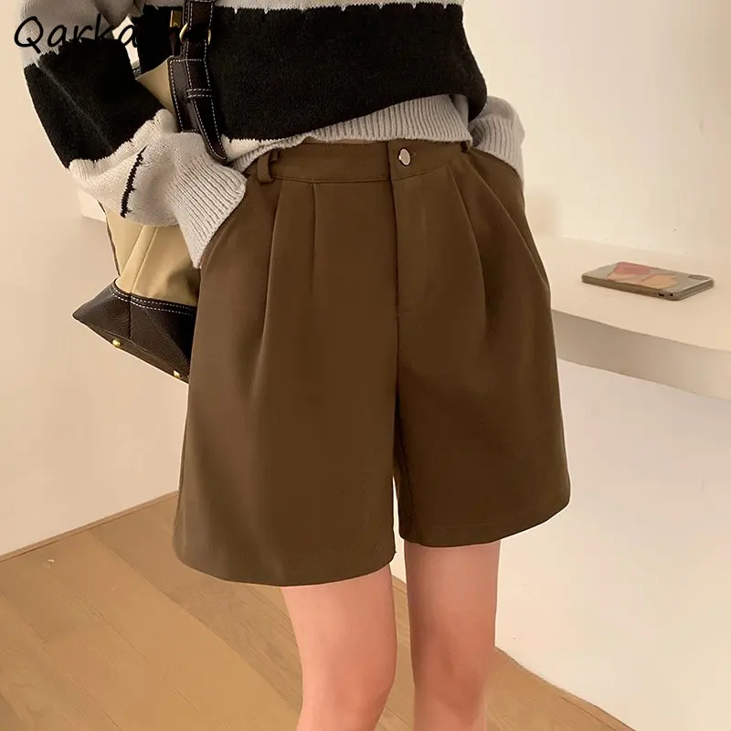 

Shorts Women Minimalist All-match Gentle High Waisted Vintage Streetwear Designer Trousers Шорты Женский Cozy Korean Fashion Ins