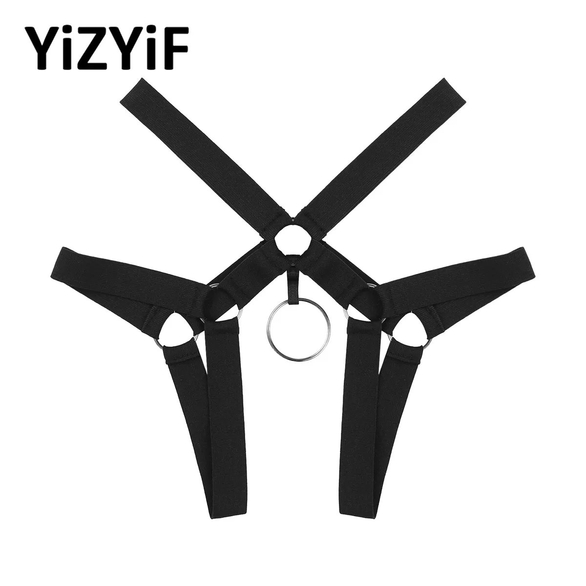 

Mens Sexy Hollow Out Panties Nylon Jockstrap Lingerie Exotic Cock Ring Open Crotch G String Crotchless Brief Strappy Underwear