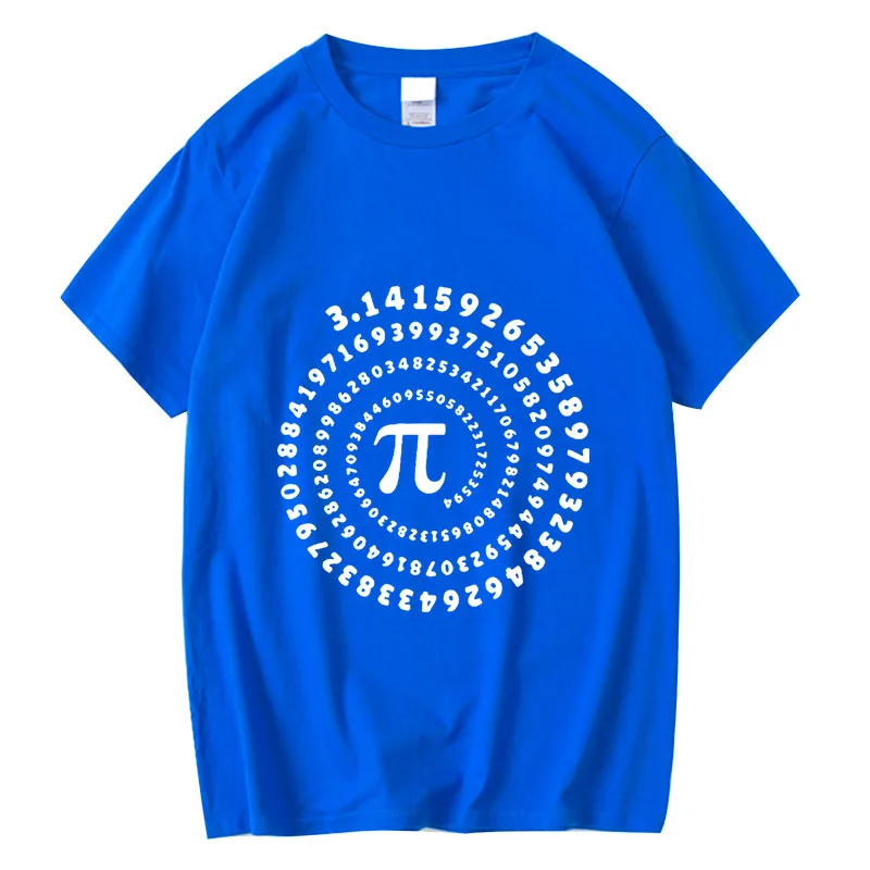 XIN YI Men's High Quality 100% cotton funny pi design print summer loose o-neck men tshirt short sleeve t-shirt male tees tops