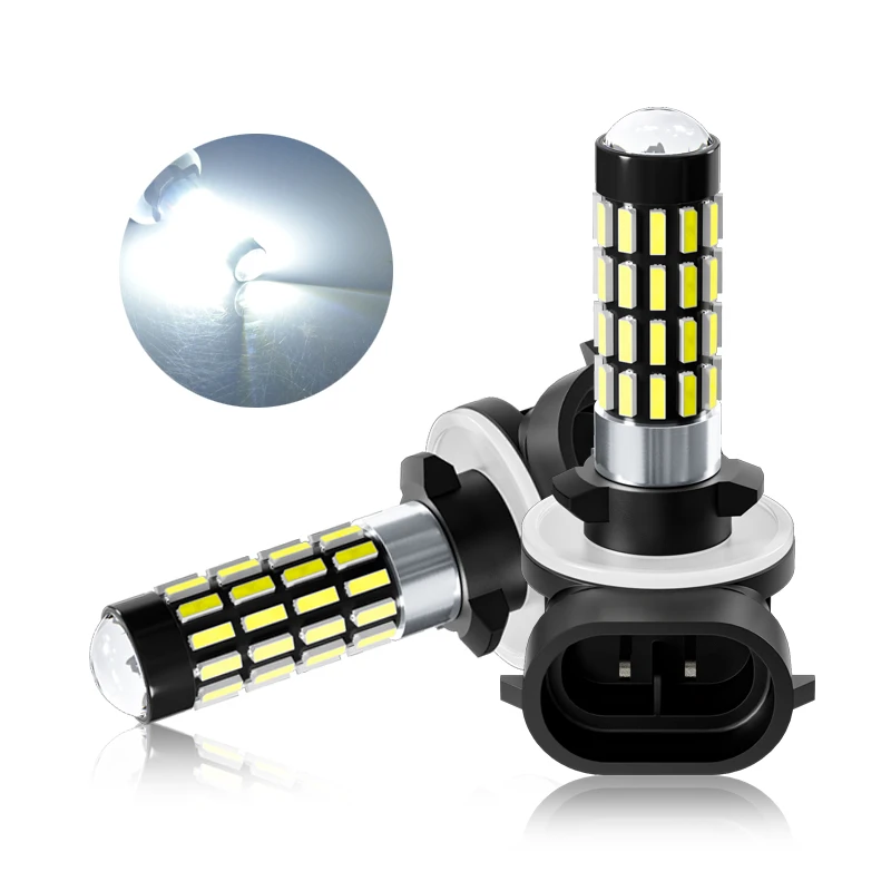 OBOLED 2/4/6 шт., белый Чип 51SMD 4014 881 880 H27, фотолампы для замены автомобильных противотуманных фар