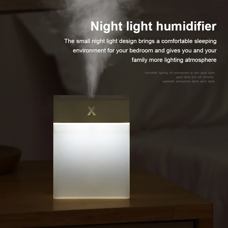 Mute Mist Projector Sprayer Large Air Diffuser Usb Small Home Appliances 280ml Night Light Design Portable
