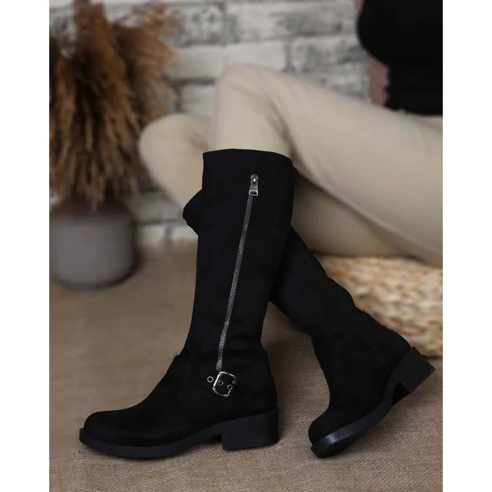 

Dorlie Kimberly Zipper Belt Buckle Women 'S Boots