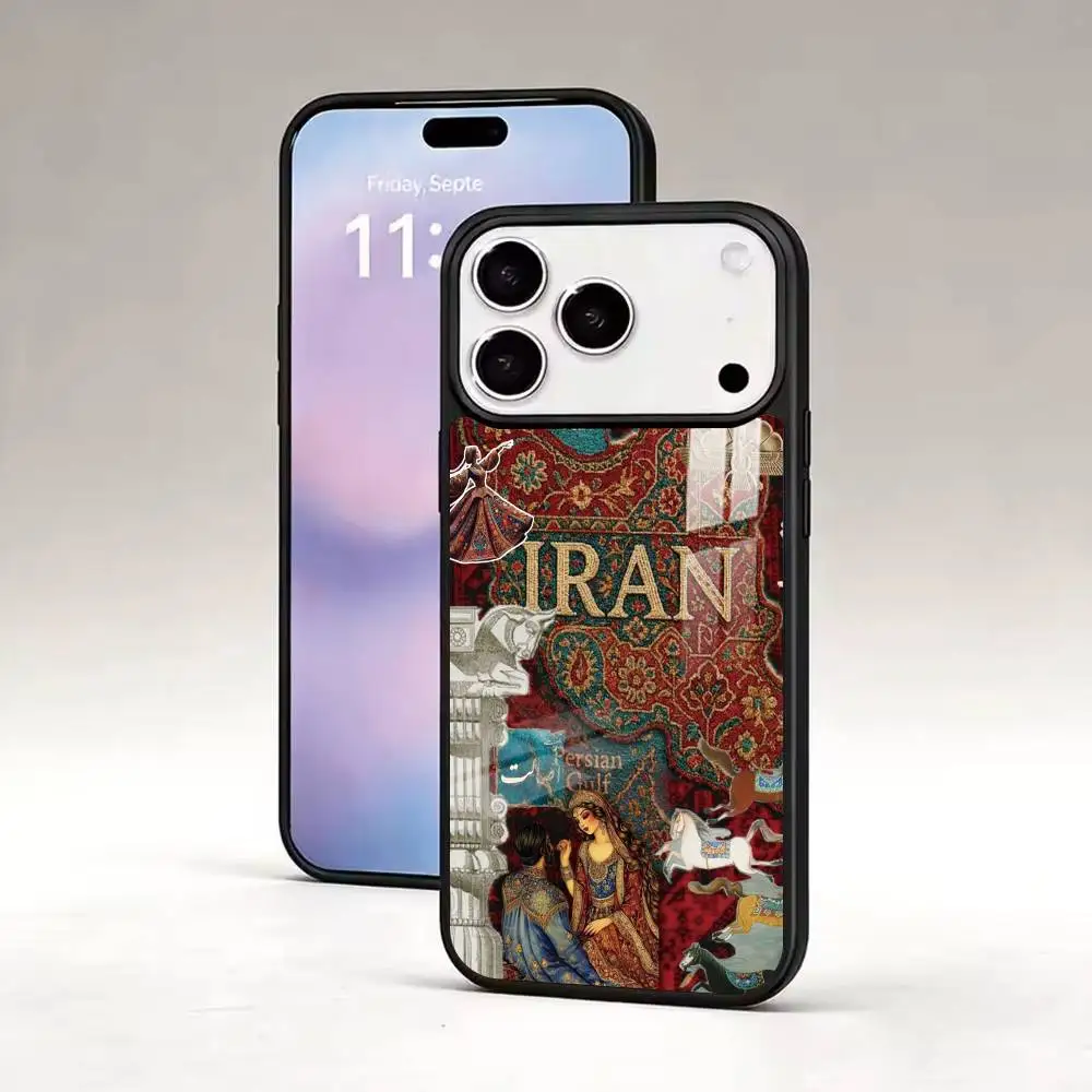 Фото Чехол для телефона с дизайном «История Ирана: Шахи и искусство» для iPhone 17, 16, 15, 14, 13, 12, 11 Plus, Pro. Поддерживает магнитную беспроводную зарядку. №2