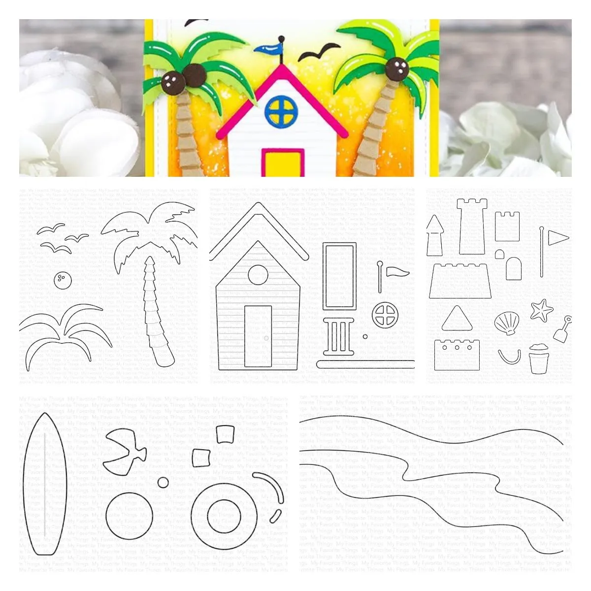 

Coconut Tree Beach House Metal Cutting Dies For Scrapbooking Paper Craft Handmade Card Album Punch Art Cutter 2022 New Hot