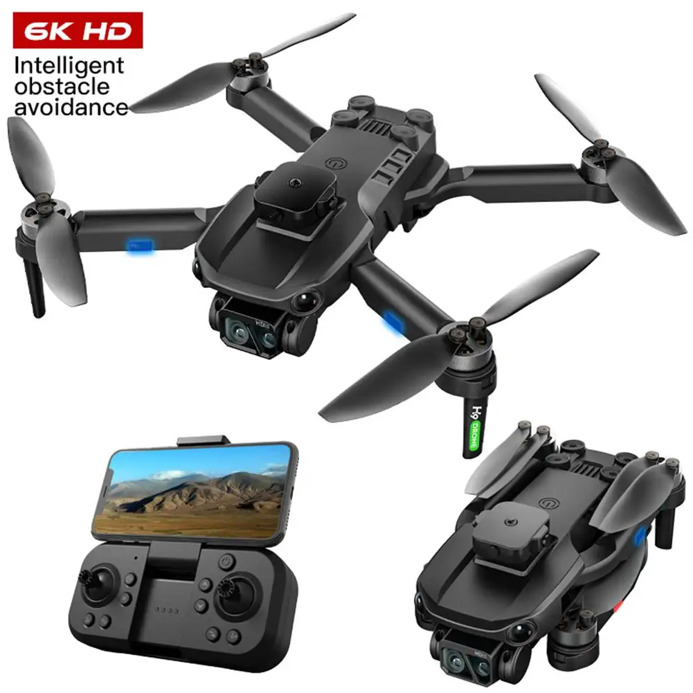 

Drone 6k Professional Hd Dual Camera H9 Brushless 360 Degree Obstacle Avoidance Wifi Foldable Quadcopter Rubber Paint Rc Drone