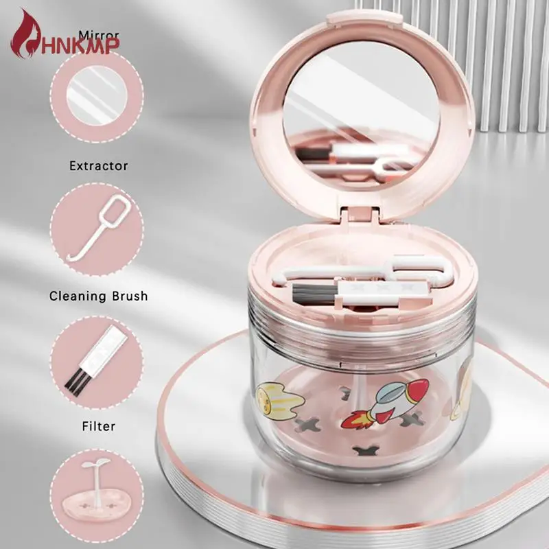 

Orthodontic Retainer Braces Storage Box Soaking Invisible Teeth Denture Cleaning Tooth Storage Portable Belt Case