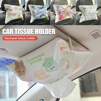 car tissue holder cartoon hanging tissue box with strap universal leather napkin case back seat organizer interior accessories