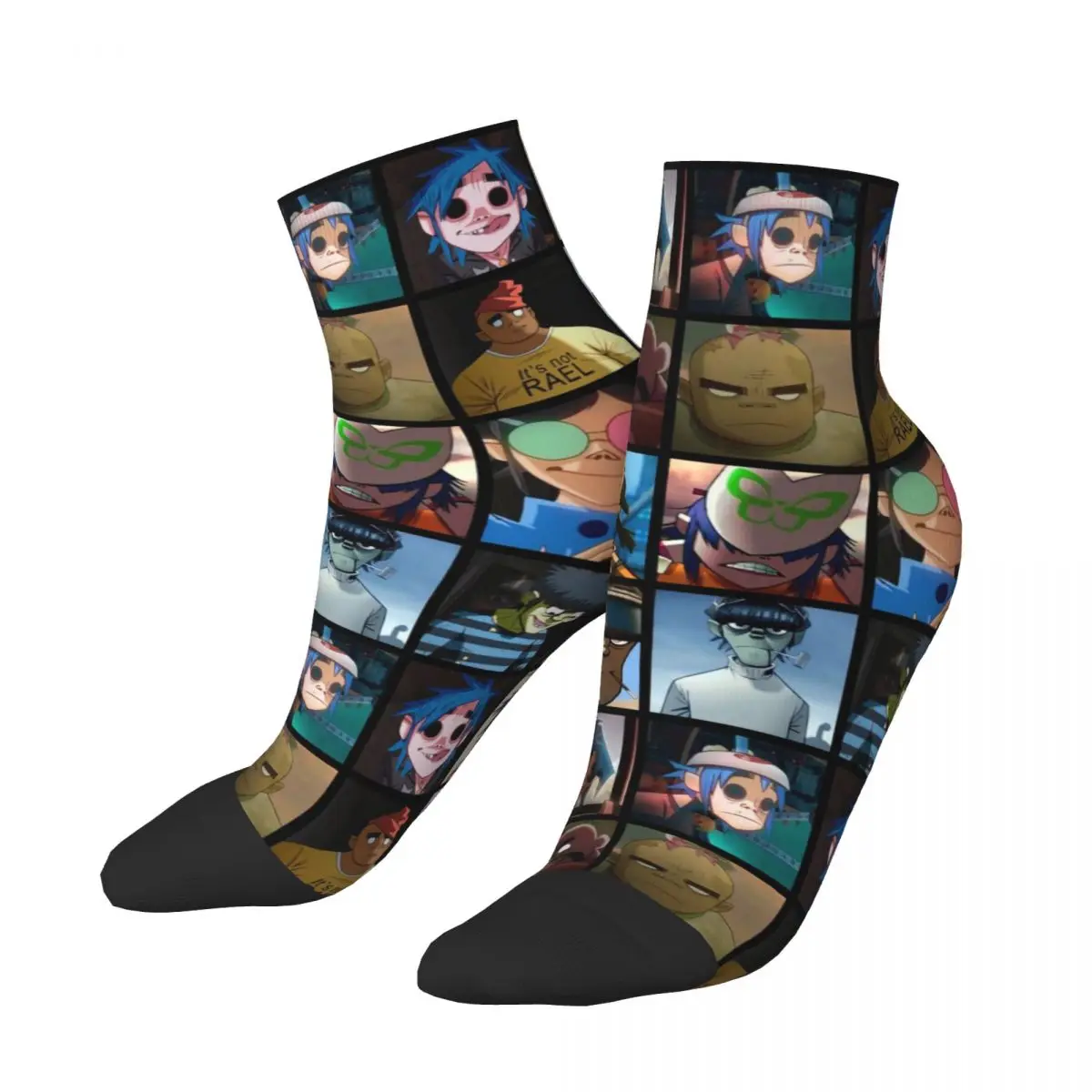 

Хип-хоп, коллажи Gorillaz, баскетбольные короткие носки, рок, полиэстер, низкие носки-трубы для унисекс