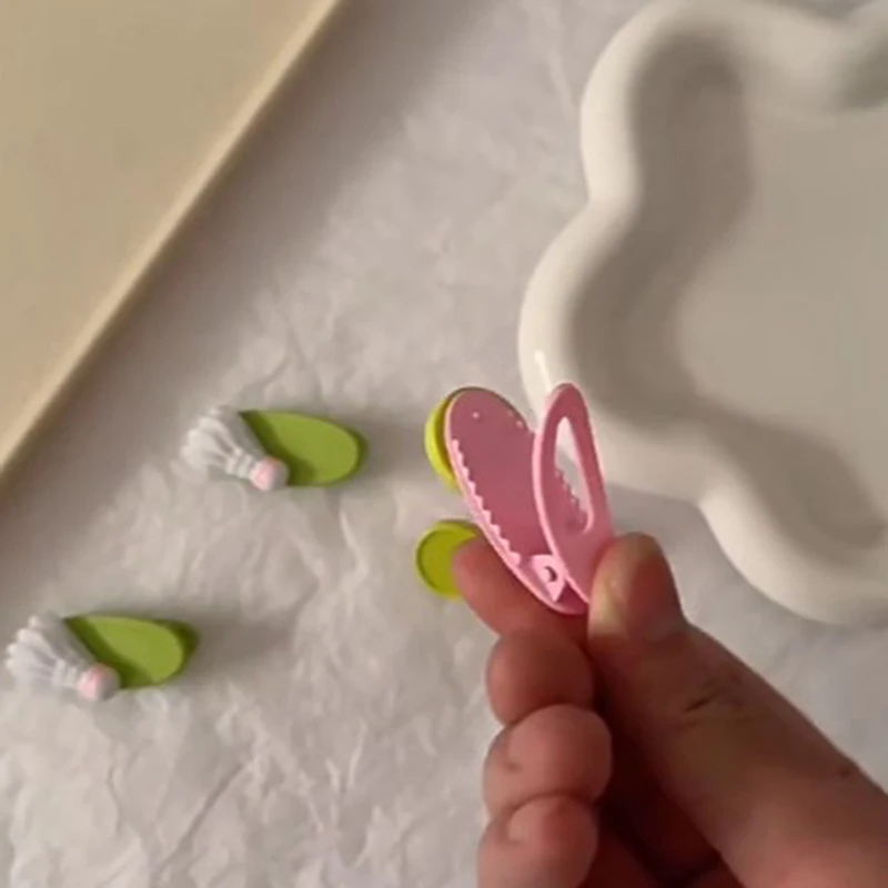 2/1 шт. забавная и милая овальная заколка для бадминтона боковая зажим волос утка с