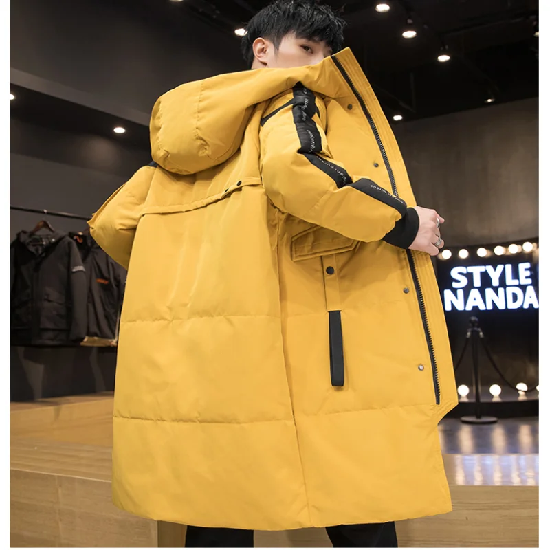 Oversized Down Jacket Men's Mid-length Fashion Winter Down Jacket Men's Cotton-padded Jacket Warm Clothes Women's Winter Jacket